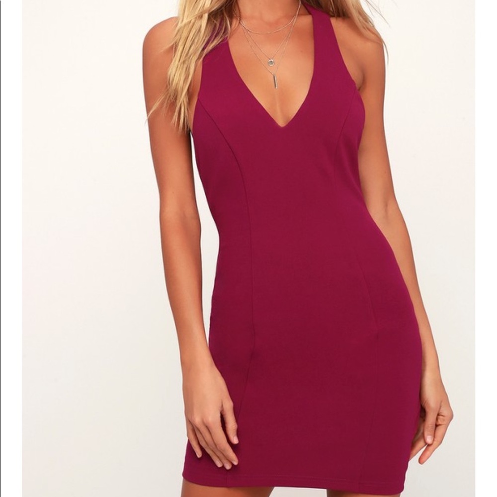 Lulus magenta mini dress NEW WITH TAGS - Picture 1 of 3